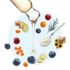 Whole food ingredients pouring